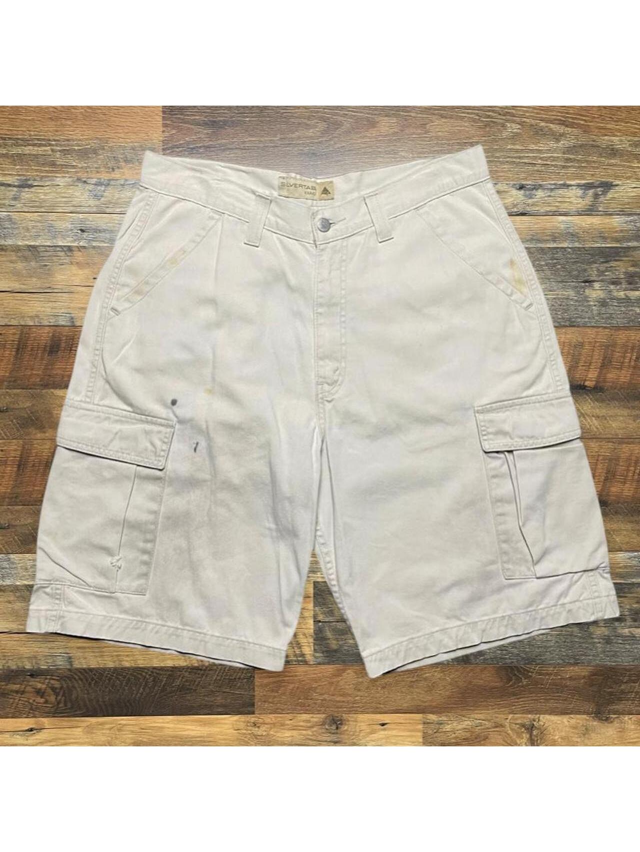 Vintage Levi Silver Tab Khaki Shorts Mens 34